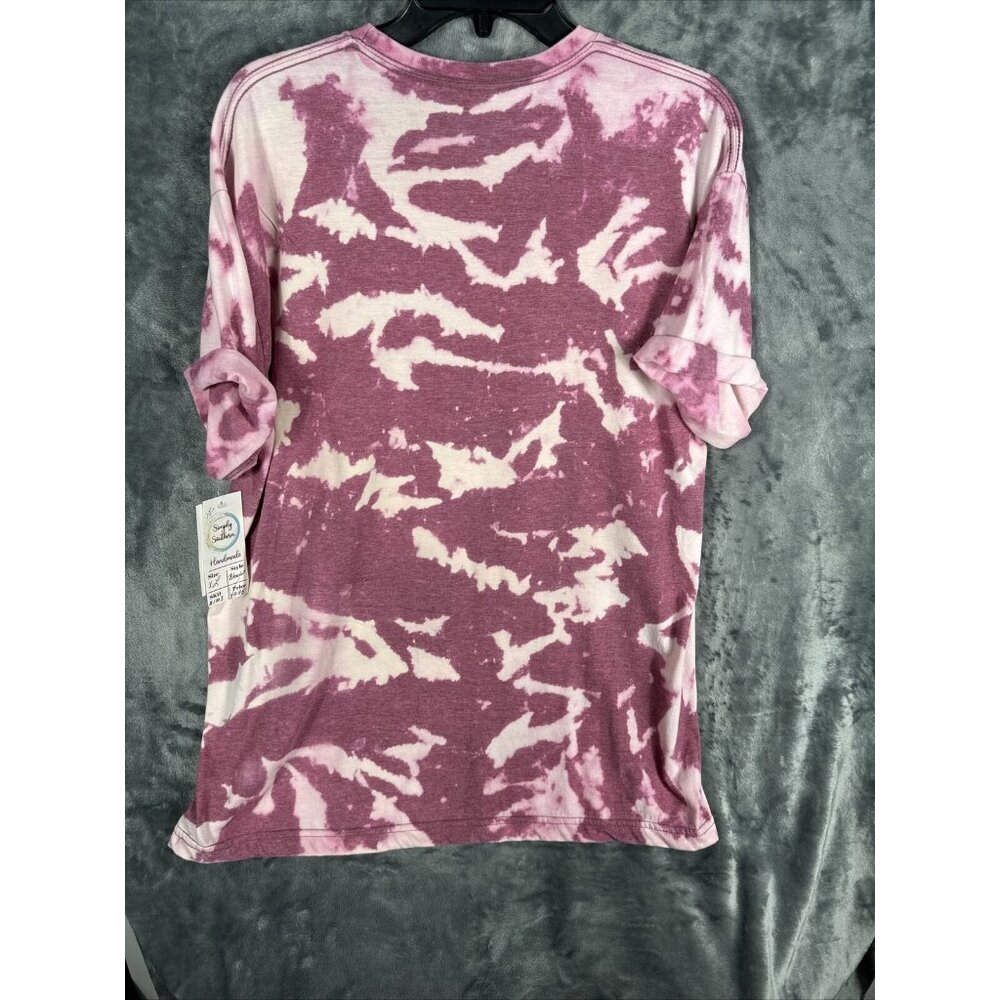 Women’s T-Shirt “Never Give Up On Your Day Dream” Tye Dye Butterflies & Flowers - Picture 13 of 14